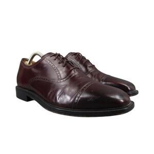 Rockport Shoes Men 8.5 Oxford Cap Toe Leather Dress Formal Classic Comfort Brown